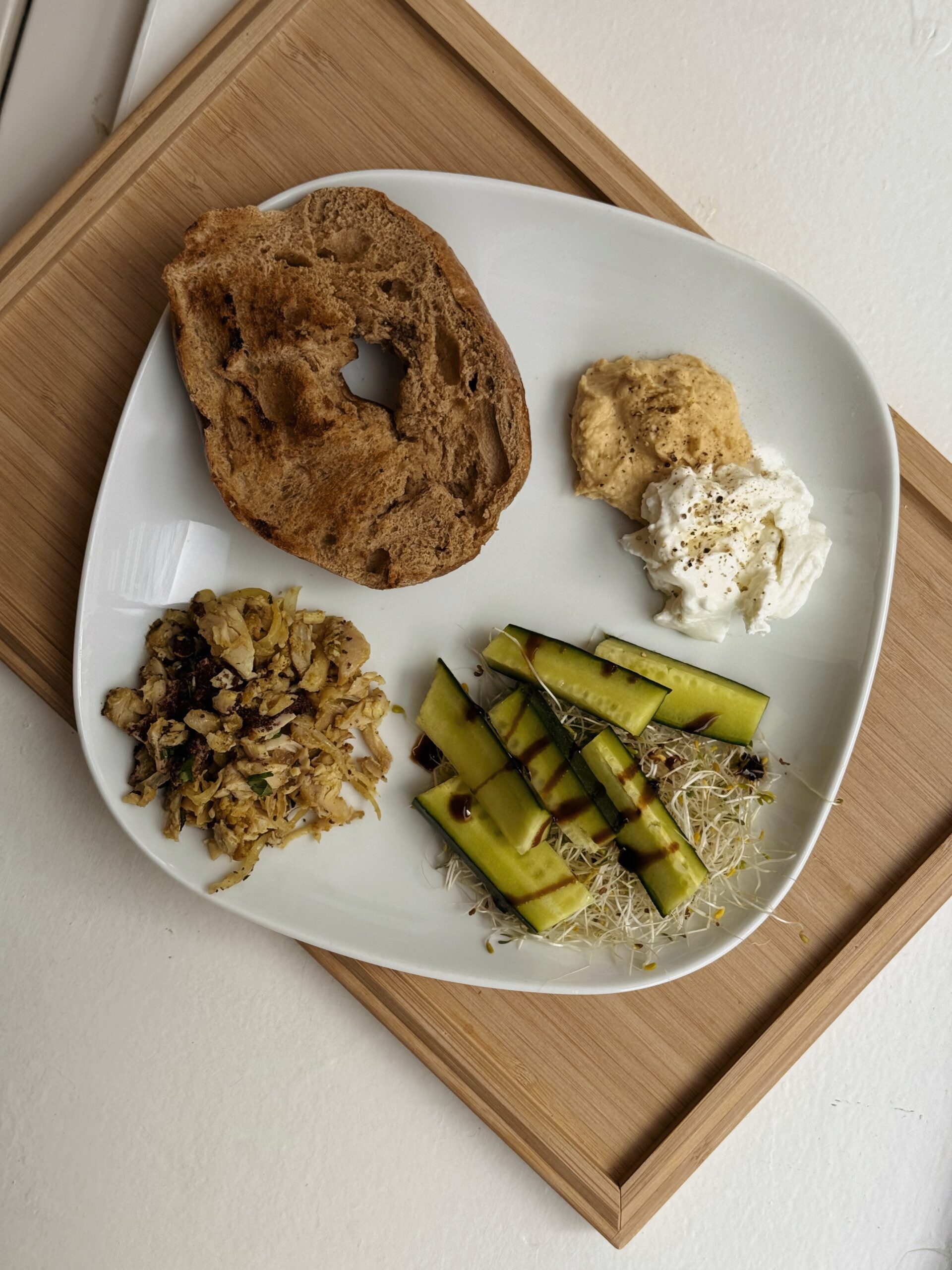 Chicken Shawarma Bagel Plate