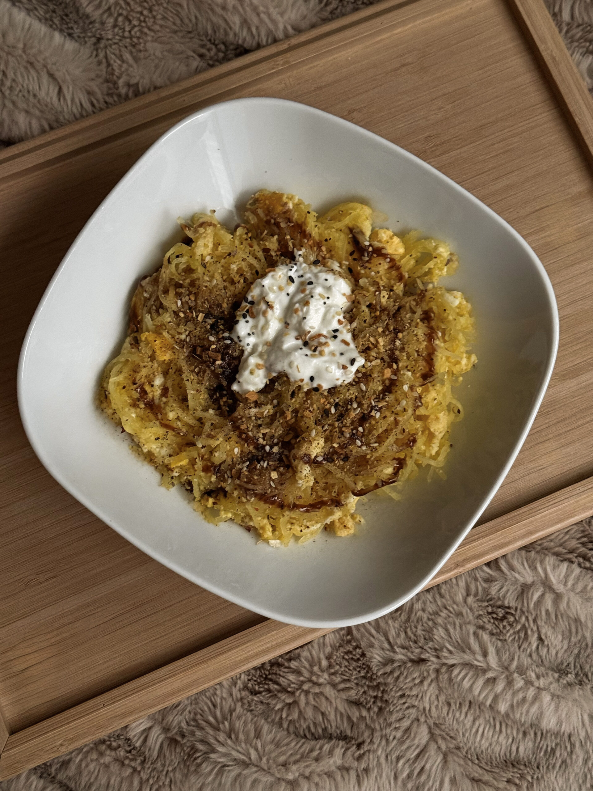 Spaghetti Squash & Scrambled Eggs